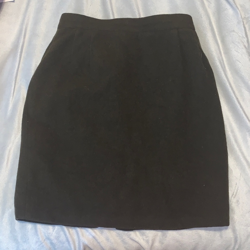 Banana Republic safari & travel co. Wool blend dark olive mini skirt 4 vintage